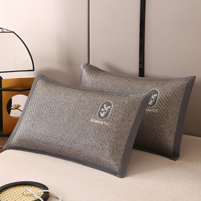 91家纺网 家纺一手货源 找家纺 小牛席业 2026春夏新款霸王藤-铃兰夏凉枕 枕头枕芯 霸王藤铃兰【夏凉枕】-灰色