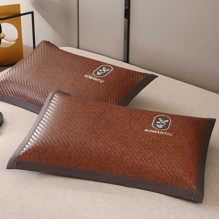 91家纺网 家纺一手货源 找家纺 小牛席业 2026春夏新款霸王藤-铃兰夏凉枕 枕头枕芯 霸王藤铃兰【夏凉枕】-咖色