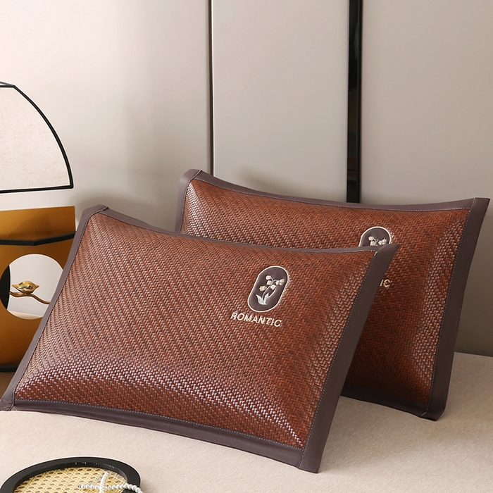 91家纺网 家纺一手货源 找家纺 小牛席业 2026春夏新款霸王藤-铃兰夏凉枕 枕头枕芯 霸王藤铃兰【夏凉枕】-咖色