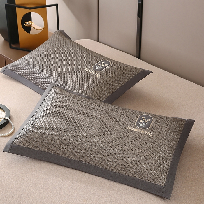 91家纺网 家纺一手货源 找家纺 小牛席业 2026春夏新款霸王藤-铃兰夏凉枕 枕头枕芯 霸王藤铃兰【夏凉枕】-灰色