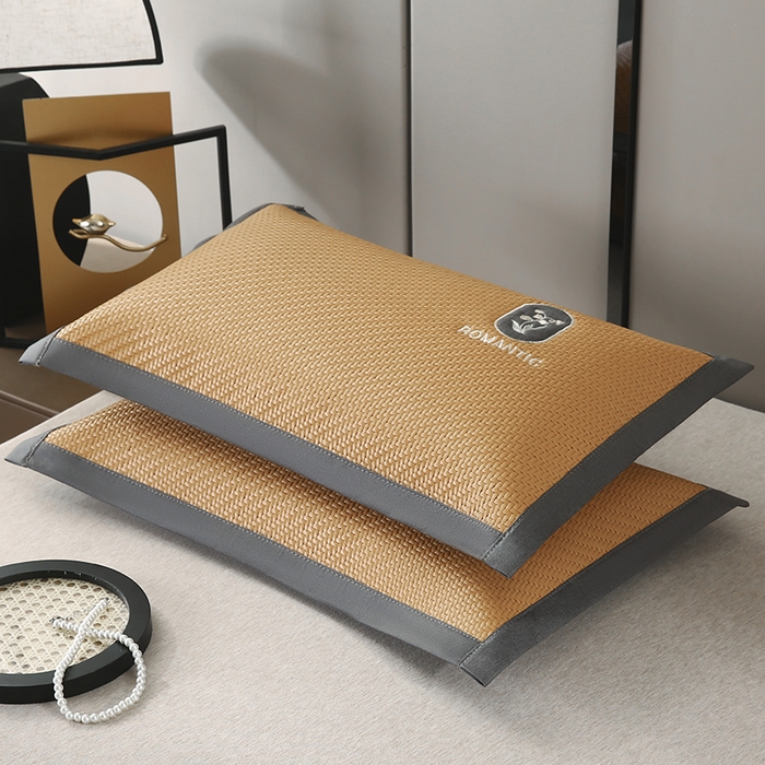 91家纺网 家纺一手货源 找家纺 小牛席业 2026春夏新款霸王藤-铃兰夏凉枕 枕头枕芯 霸王藤铃兰【夏凉枕】-黄色