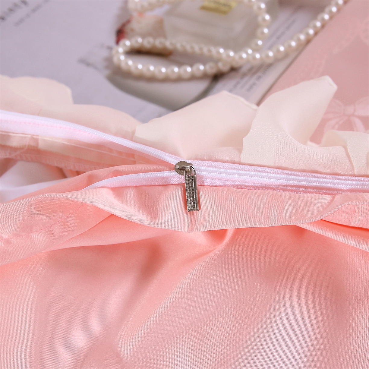 91家纺网 家纺一手货源 找家纺 （总）提花大世界 2026新款轻奢法式蕾丝花边款丝滑水洗真丝天丝提花床单床笠床盖四件套