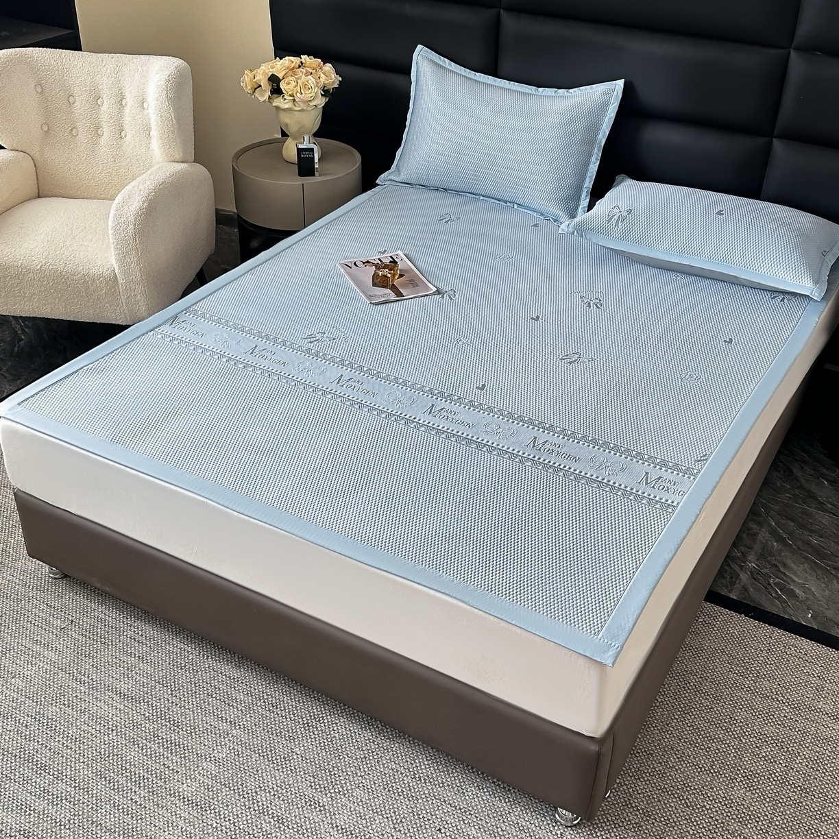 91家纺网 家纺一手货源 找家纺 （总）栩裕纺织 2026新款清纱菱纹豆豆席凉席