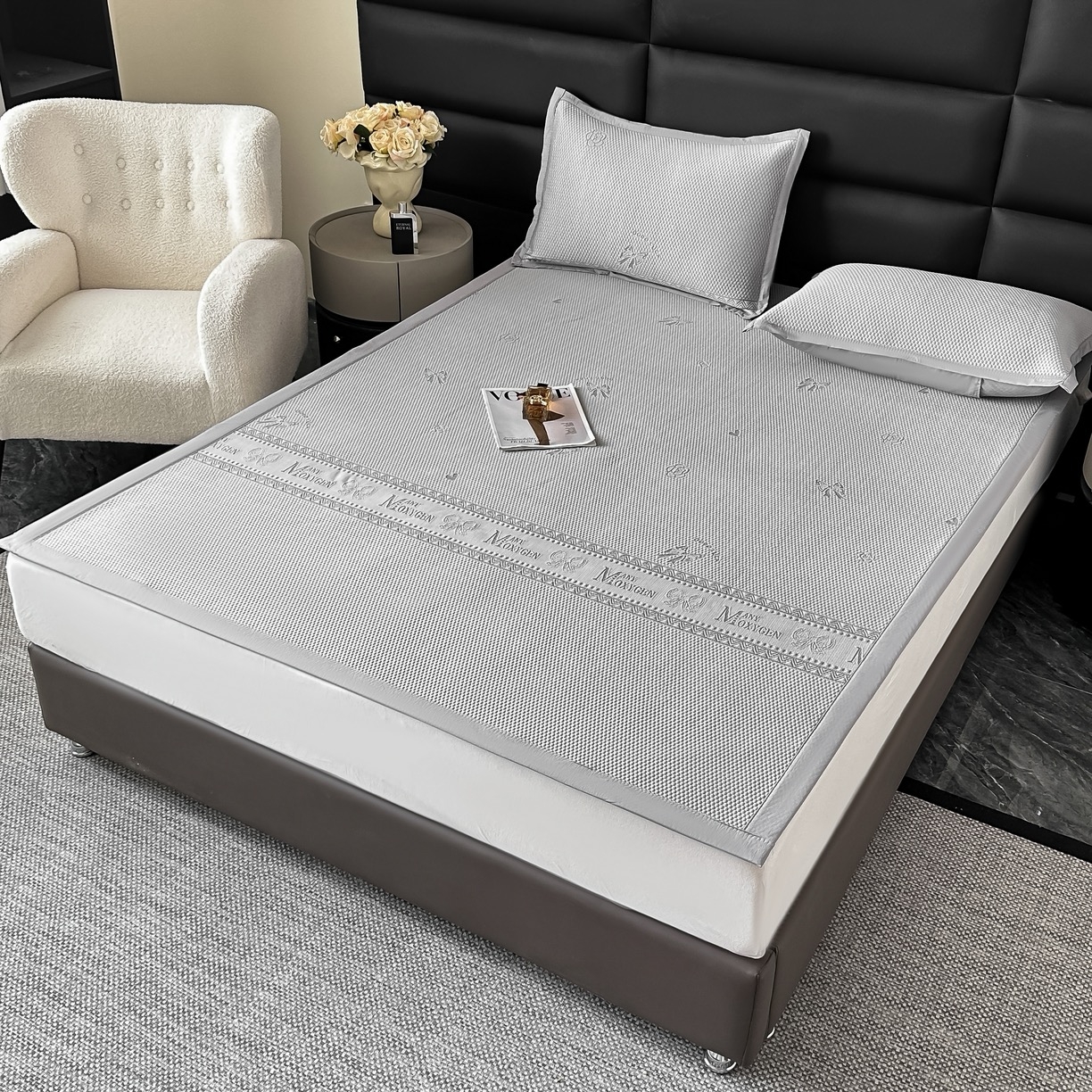 91家纺网 家纺一手货源 找家纺 （总）栩裕纺织 2026新款清纱菱纹豆豆席凉席