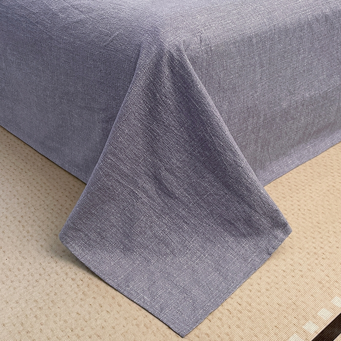 91家纺网 家纺一手货源 找家纺 梦舒羽 2026春夏新款A类原麻纽扣四件套加厚被套床单宿舍双人床仿亚麻套件-最新款 花与蝶