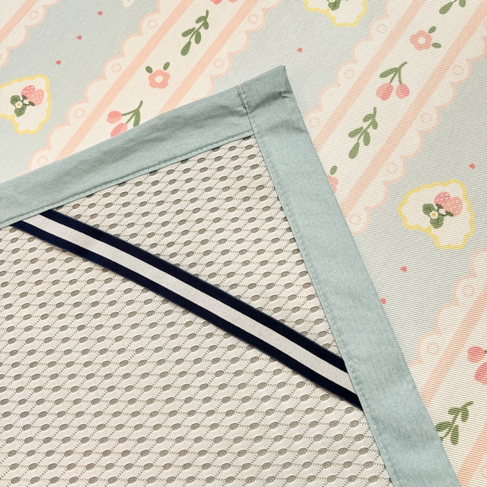 91家纺网 家纺一手货源 找家纺 慕尚家纺 2026新款凉感冰丝凉席席子 花园兔