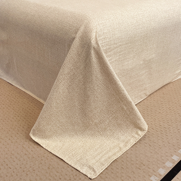 91家纺网 家纺一手货源 找家纺 梦舒羽 2026春夏新款A类原麻纽扣四件套加厚被套床单宿舍双人床仿亚麻套件-最新款 淮水竹亭