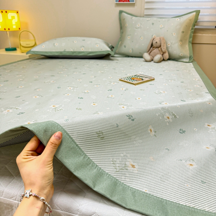 慕尚家纺 2026新款凉感冰丝凉席席子 橘夏