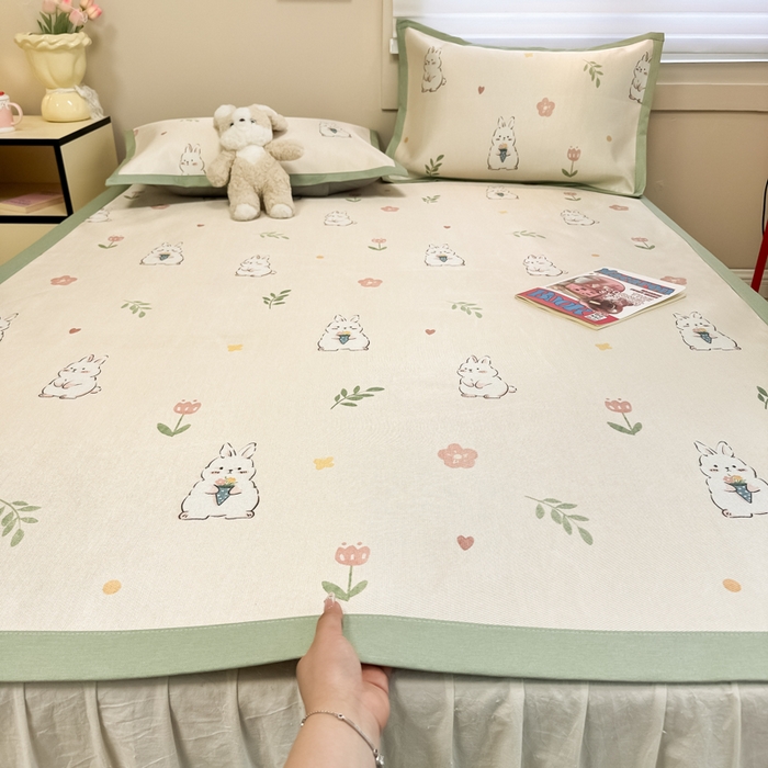 慕尚家纺 2026新款凉感冰丝凉席席子 可爱小兔