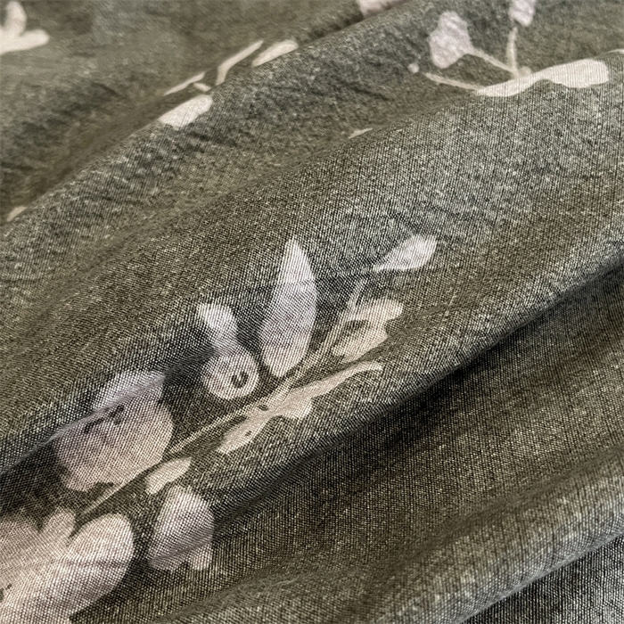 91家纺网 家纺一手货源 找家纺 梦舒羽 2026春夏新款A类原麻纽扣四件套加厚被套床单宿舍双人床仿亚麻套件-最新款 曼妙花园