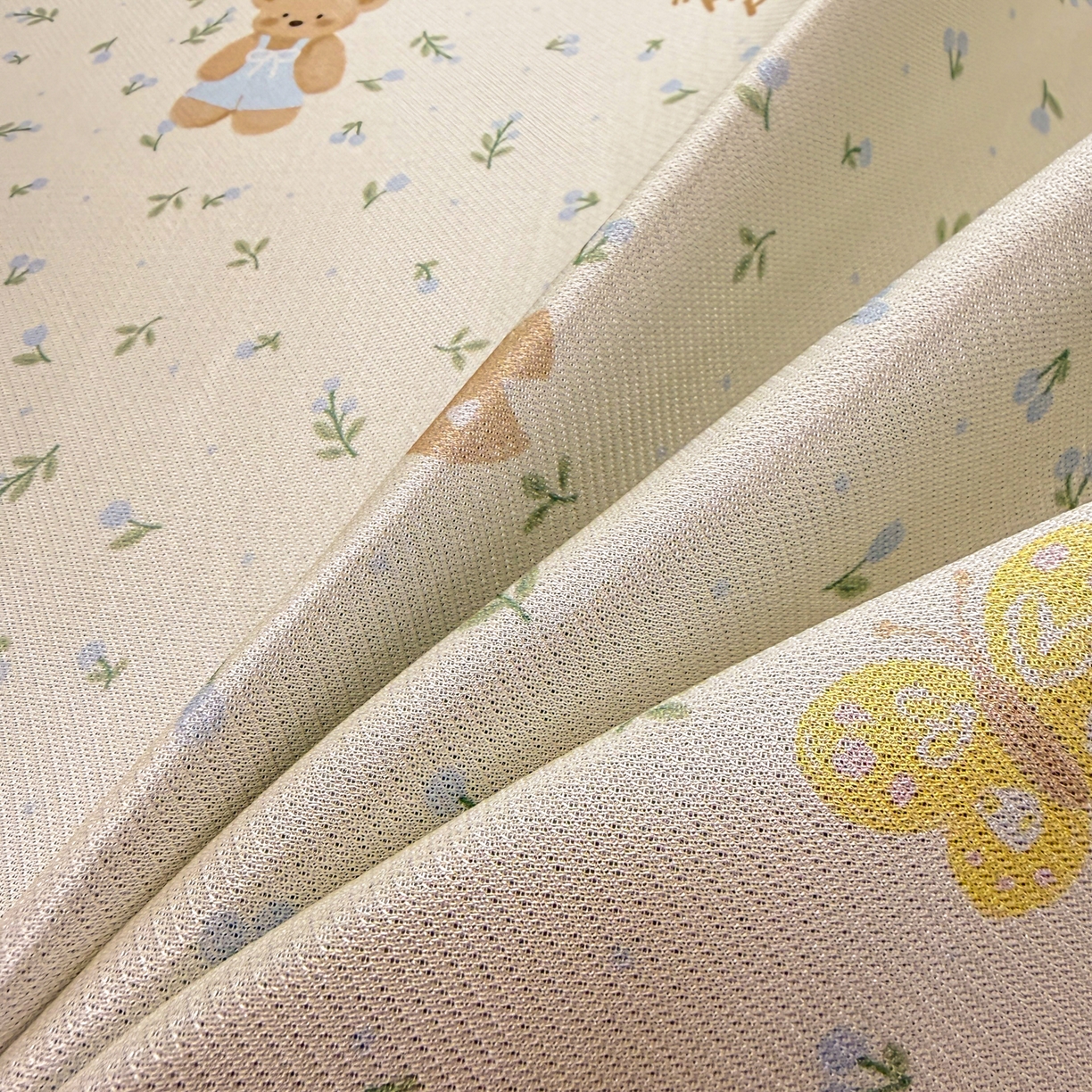 91家纺网 家纺一手货源 找家纺 慕尚家纺 2026新款凉感冰丝凉席席子 绿叶动物们