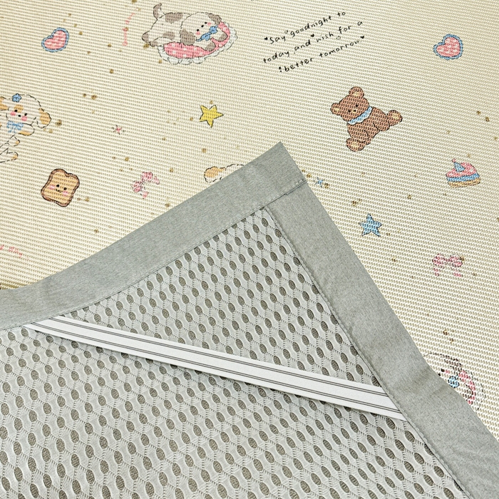 91家纺网 家纺一手货源 找家纺 慕尚家纺 2026新款凉感冰丝凉席席子 奶缇熊