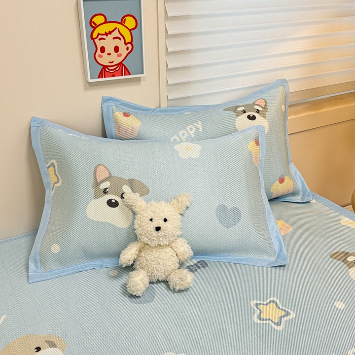 91家纺网 家纺一手货源 找家纺 慕尚家纺 2026新款凉感冰丝凉席席子 旺财