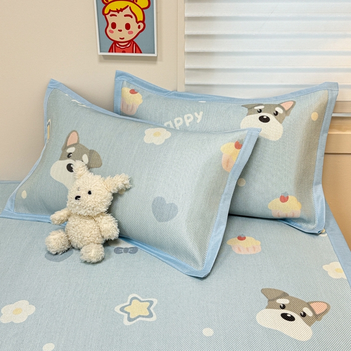 91家纺网 家纺一手货源 找家纺 慕尚家纺 2026新款凉感冰丝凉席席子 旺财