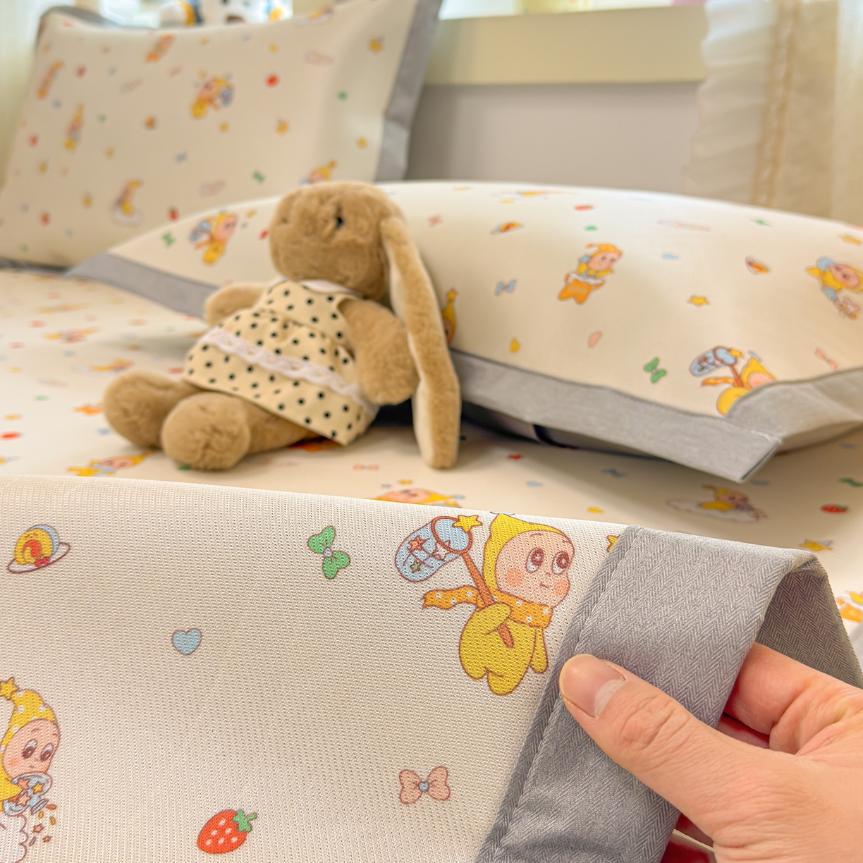 91家纺网 家纺一手货源 找家纺 慕尚家纺 2026新款凉感冰丝凉席席子 小泡泡