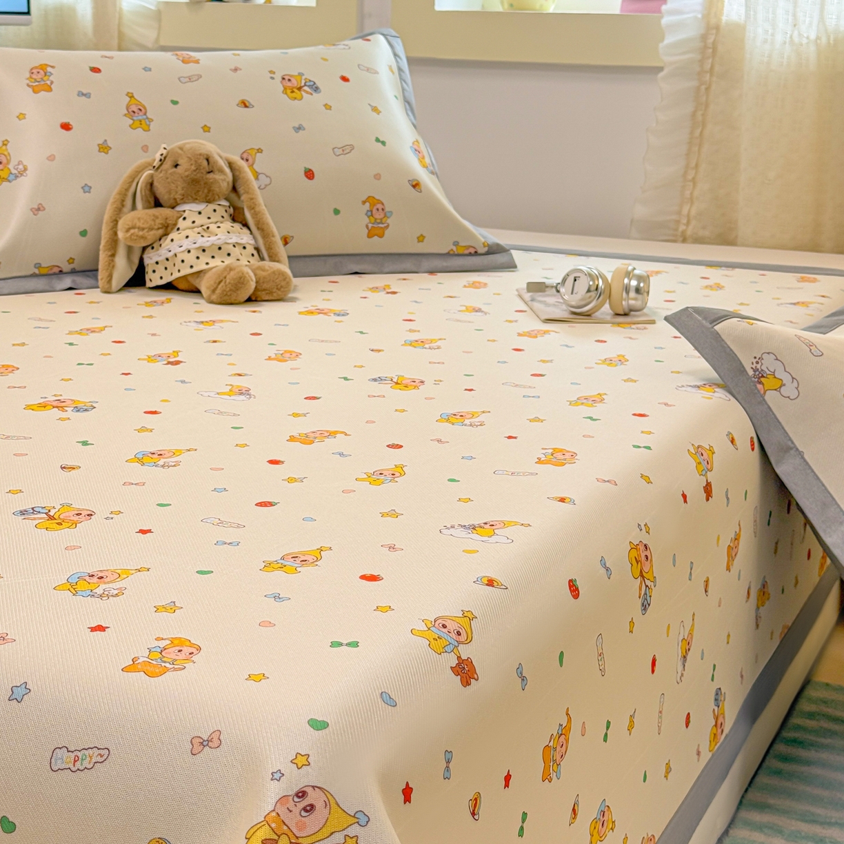 91家纺网 家纺一手货源 找家纺 慕尚家纺 2026新款凉感冰丝凉席席子 小泡泡