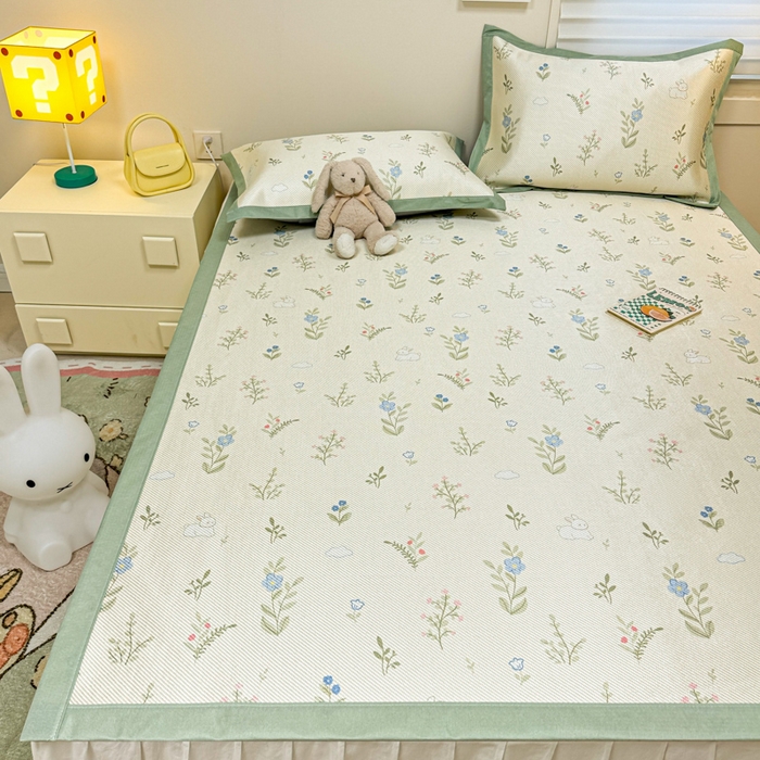 91家纺网 家纺一手货源 找家纺 慕尚家纺 2026新款凉感冰丝凉席席子 小兔叽