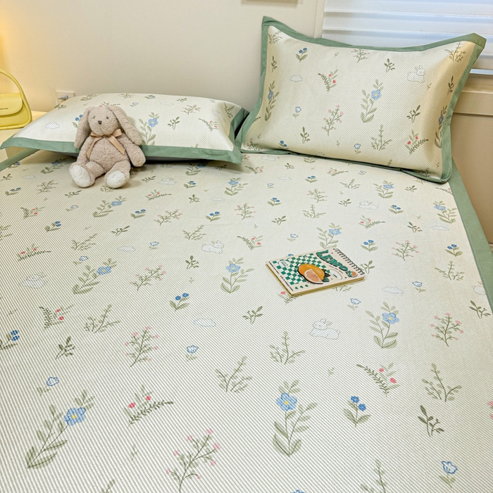 91家纺网 家纺一手货源 找家纺 慕尚家纺 2026新款凉感冰丝凉席席子 小兔叽