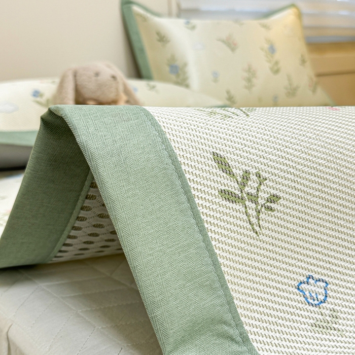 91家纺网 家纺一手货源 找家纺 慕尚家纺 2026新款凉感冰丝凉席席子 小兔叽