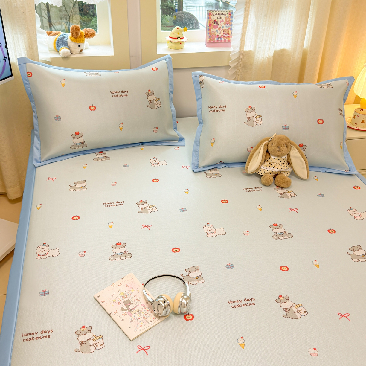 91家纺网 家纺一手货源 找家纺 慕尚家纺 2026新款凉感冰丝凉席席子 小雪碧