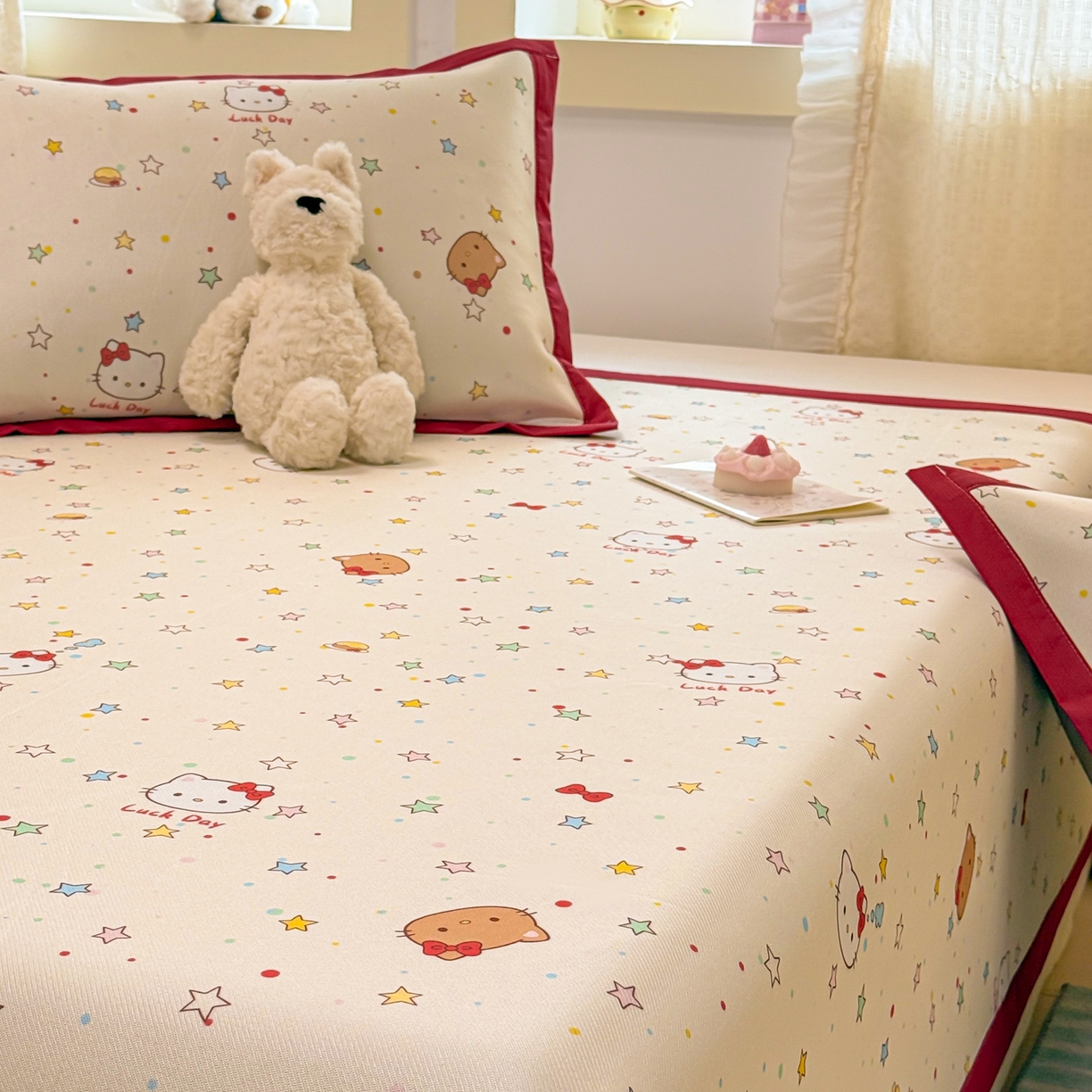 91家纺网 家纺一手货源 找家纺 慕尚家纺 2026新款凉感冰丝凉席席子 星星KT