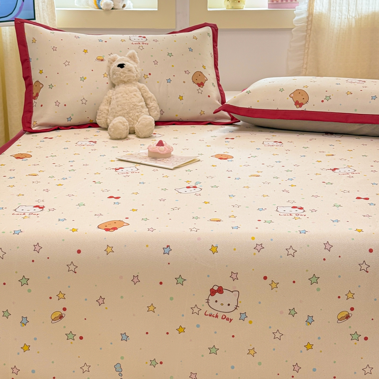 91家纺网 家纺一手货源 找家纺 慕尚家纺 2026新款凉感冰丝凉席席子 星星KT