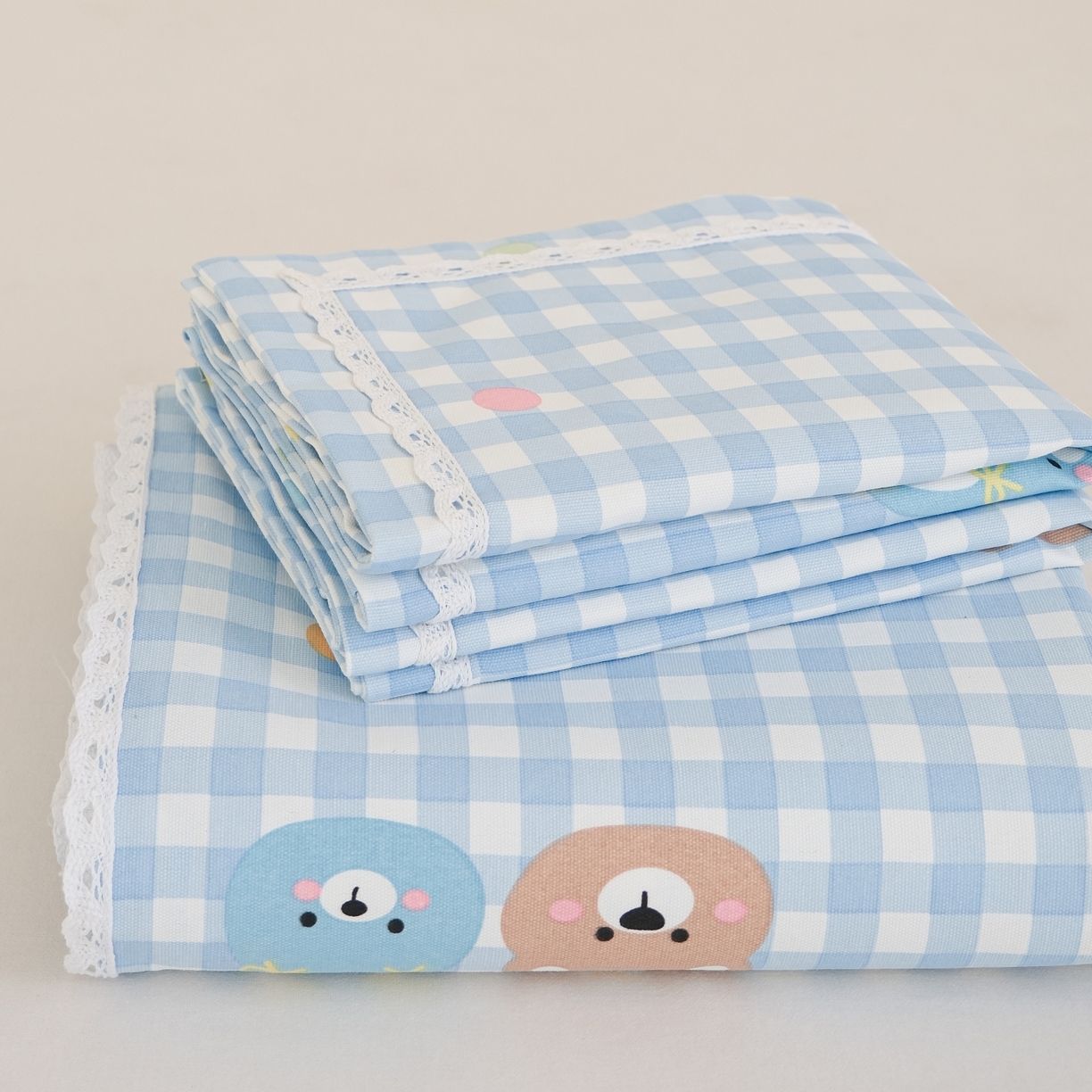 91家纺网 家纺一手货源 找家纺 （总）慕绸家纺（原萌宝老粗布厂家） 2026新款原棉细纱工艺款亲肤柔软老粗布床单凉席席子春夏热门款-直播热卖圆角花边款