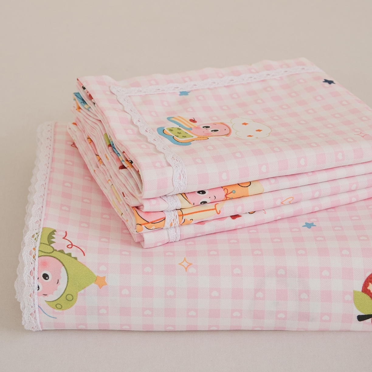 91家纺网 家纺一手货源 找家纺 （总）慕绸家纺（原萌宝老粗布厂家） 2026新款原棉细纱工艺款亲肤柔软老粗布床单凉席席子春夏热门款-直播热卖圆角花边款