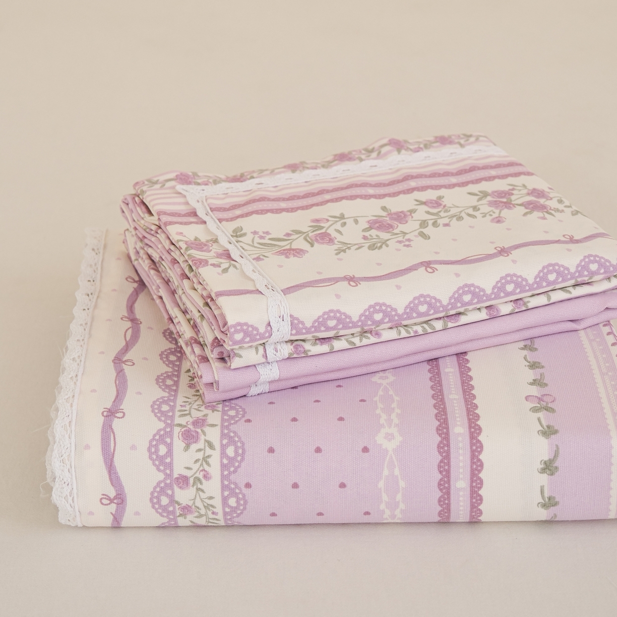 91家纺网 家纺一手货源 找家纺 （总）慕绸家纺（原萌宝老粗布厂家） 2026新款原棉细纱工艺款亲肤柔软老粗布床单凉席席子春夏热门款-直播热卖圆角花边款