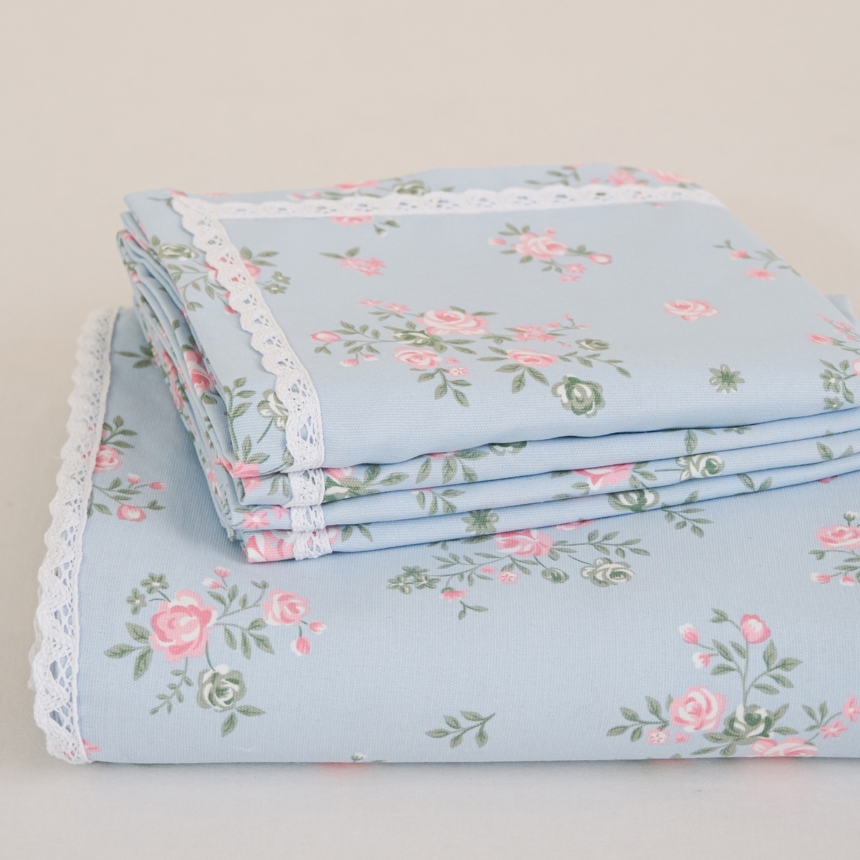 慕绸家纺（原萌宝老粗布厂家） 2026新款原棉细纱工艺款亲肤柔软老粗布床单凉席席子春夏热门款-直播热卖圆角花边款 半夏