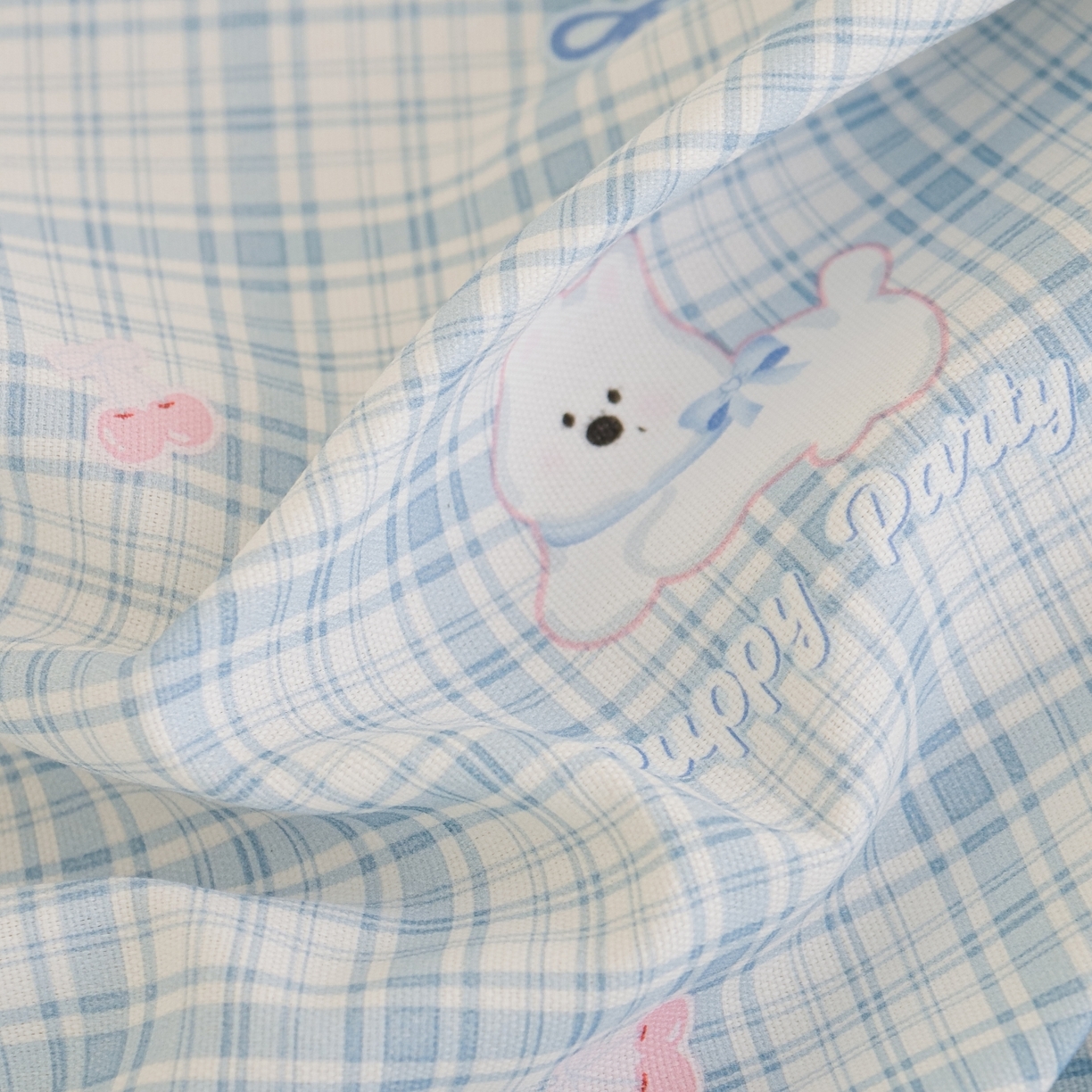 91家纺网 家纺一手货源 找家纺 慕绸家纺（原萌宝老粗布厂家） 2026新款原棉细纱工艺款亲肤柔软老粗布床单凉席席子春夏热门款-直播热卖圆角花边款 甜格派对