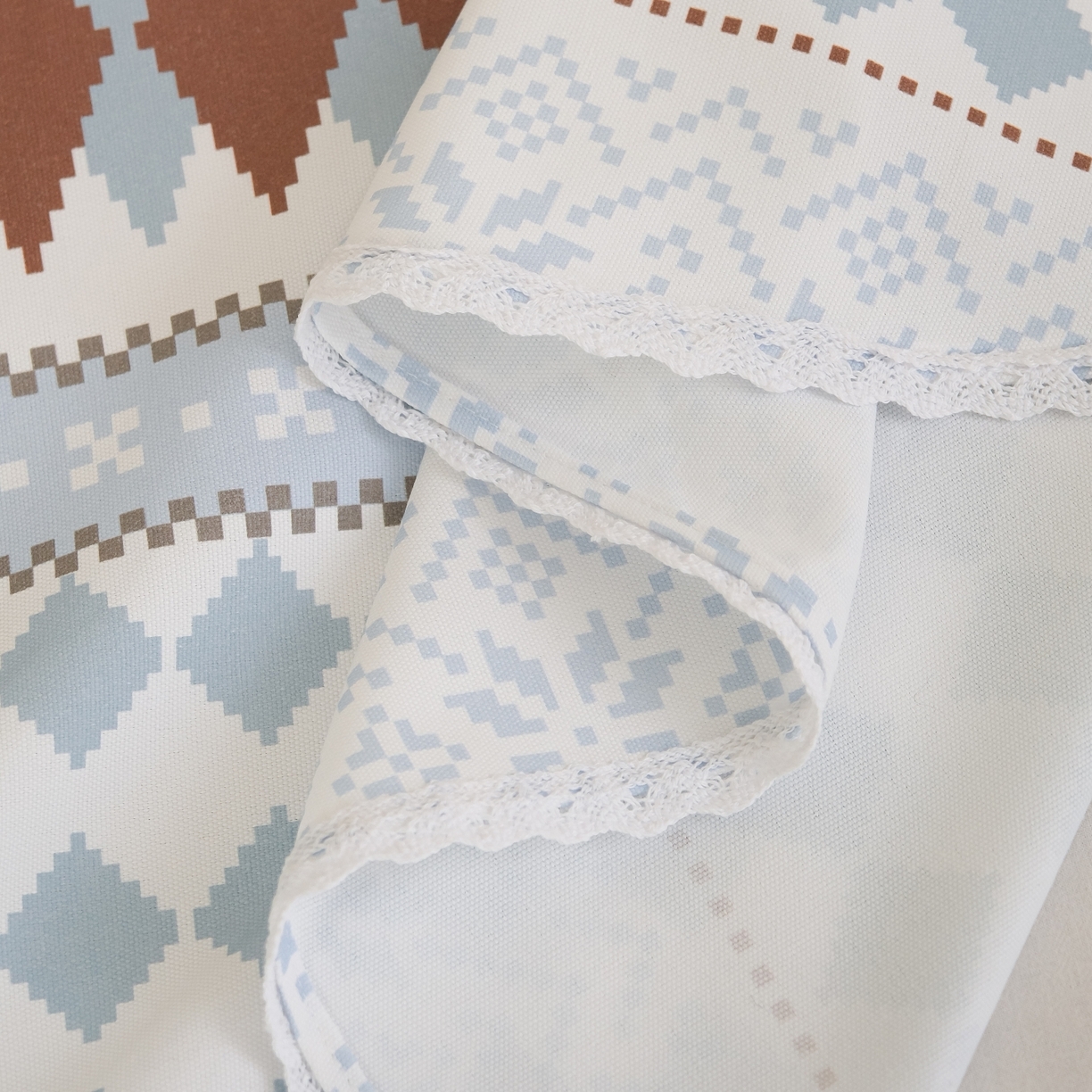 91家纺网 家纺一手货源 找家纺 慕绸家纺（原萌宝老粗布厂家） 2026新款原棉细纱工艺款亲肤柔软老粗布床单凉席席子春夏热门款-直播热卖圆角花边款 尤米