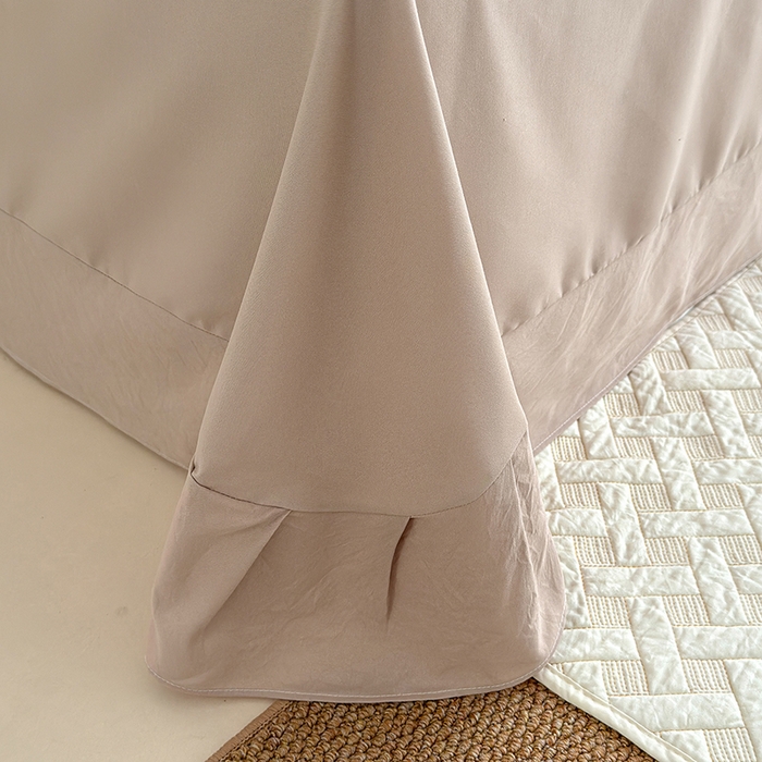 91家纺网 家纺一手货源 找家纺 竹合家纺 2026春夏新款古法水洗仿棉云感棉夏被四件套全棉花边印花夏凉被空调被 安之若素