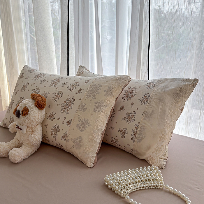 91家纺网 家纺一手货源 找家纺 竹合家纺 2026春夏新款古法水洗仿棉云感棉夏被四件套全棉花边印花夏凉被空调被 瑾夏