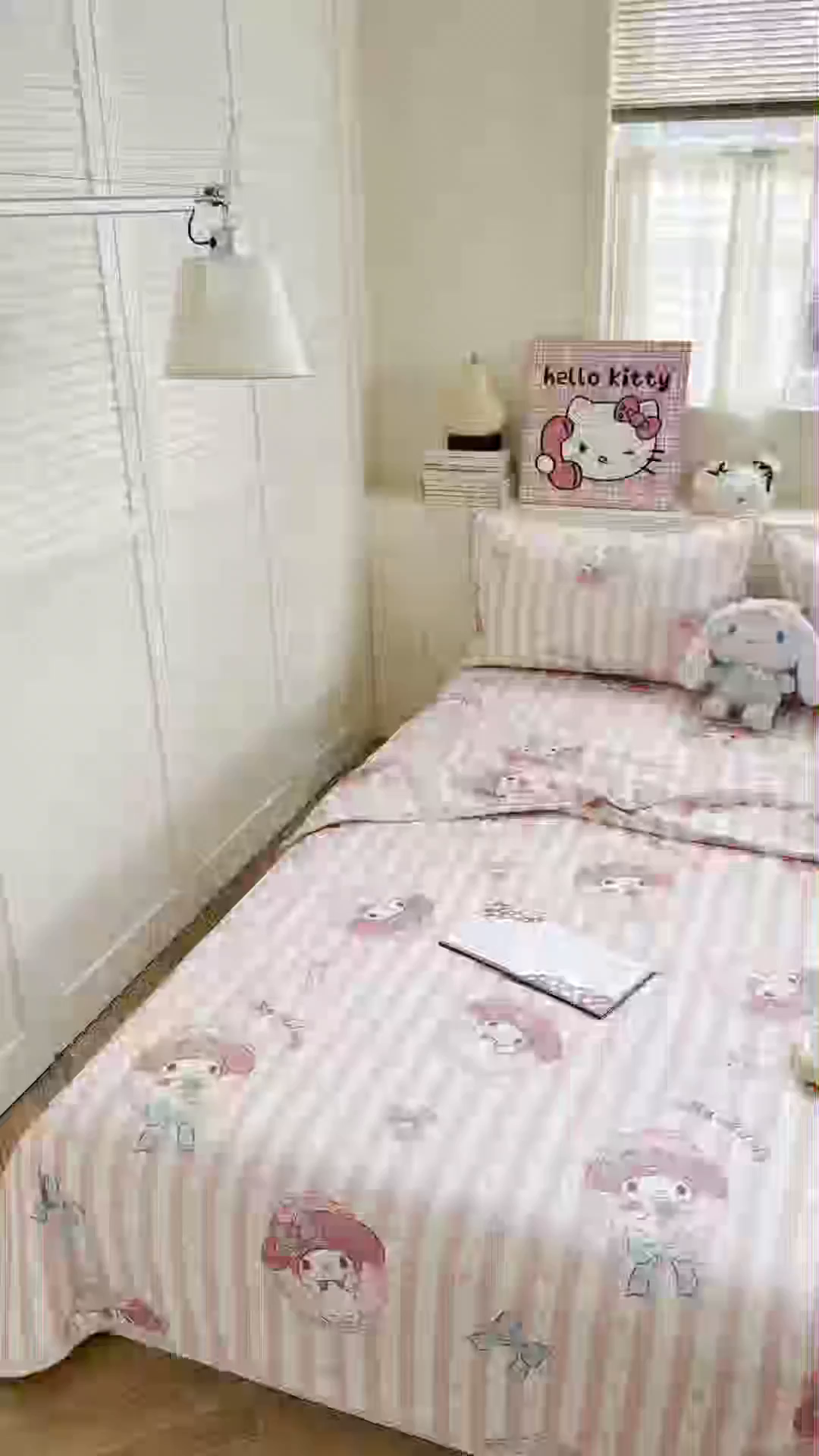 91家纺网 家纺一手货源 找家纺 桃子家居 2026新款A类三丽鸥高品质可组合凉感丝乳胶席牛奶丝针织棉软糯夏被四件套 三丽鸥夏凉-粉粉美乐蒂