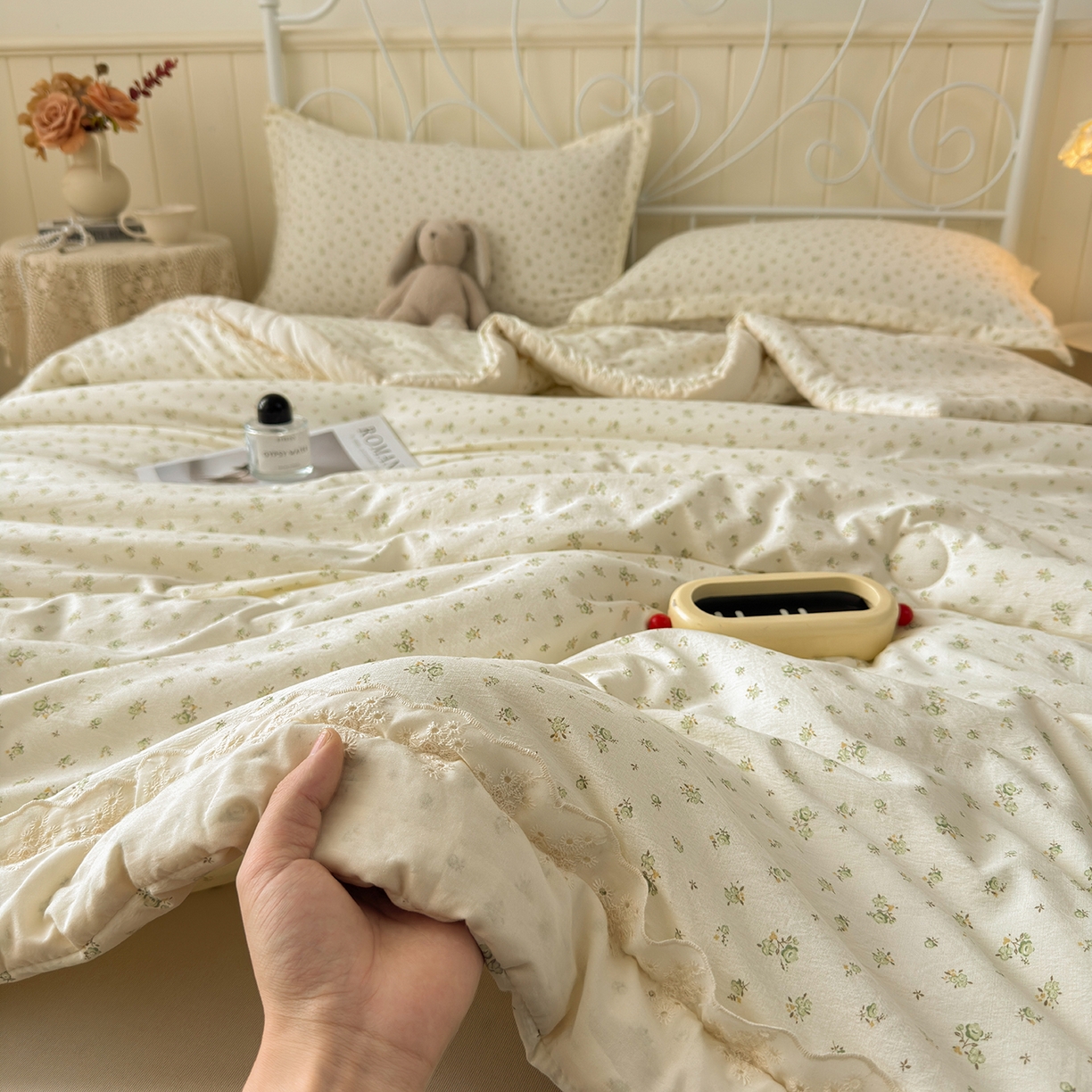 91家纺网 家纺一手货源 找家纺 （总）景眠 2026春夏新款花边款大豆夏被夏凉被空调被