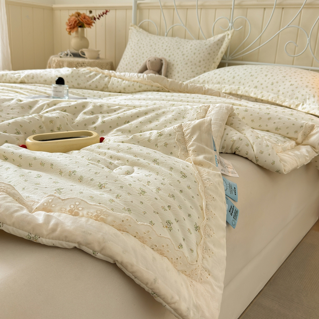 91家纺网 家纺一手货源 找家纺 （总）景眠 2026春夏新款花边款大豆夏被夏凉被空调被