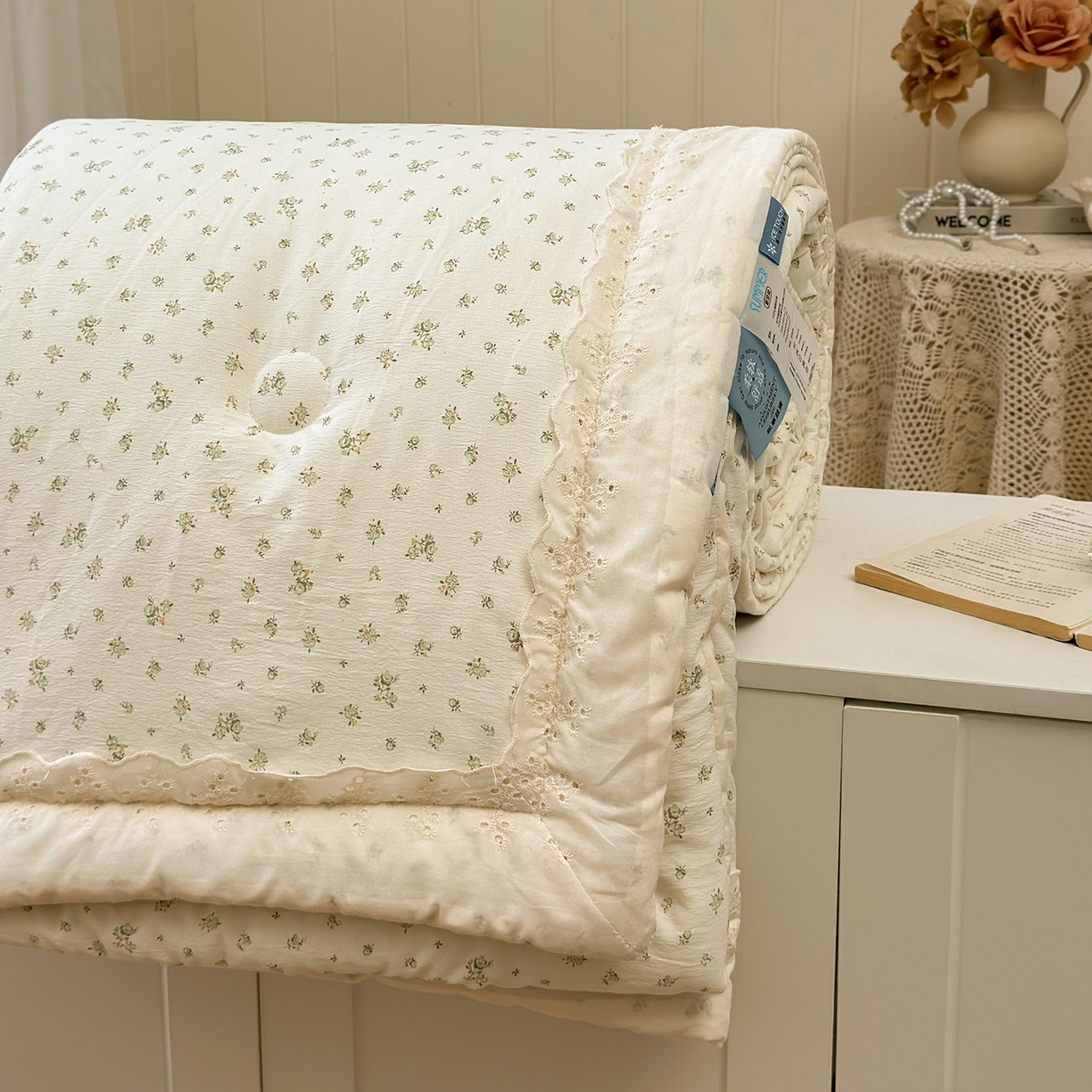 91家纺网 家纺一手货源 找家纺 （总）景眠 2026春夏新款花边款大豆夏被夏凉被空调被