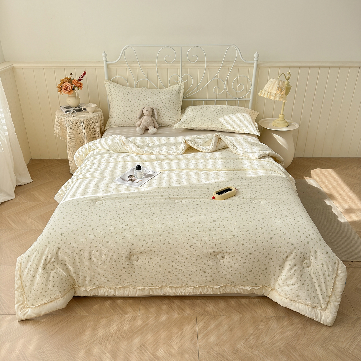 91家纺网 家纺一手货源 找家纺 （总）景眠 2026春夏新款花边款大豆夏被夏凉被空调被