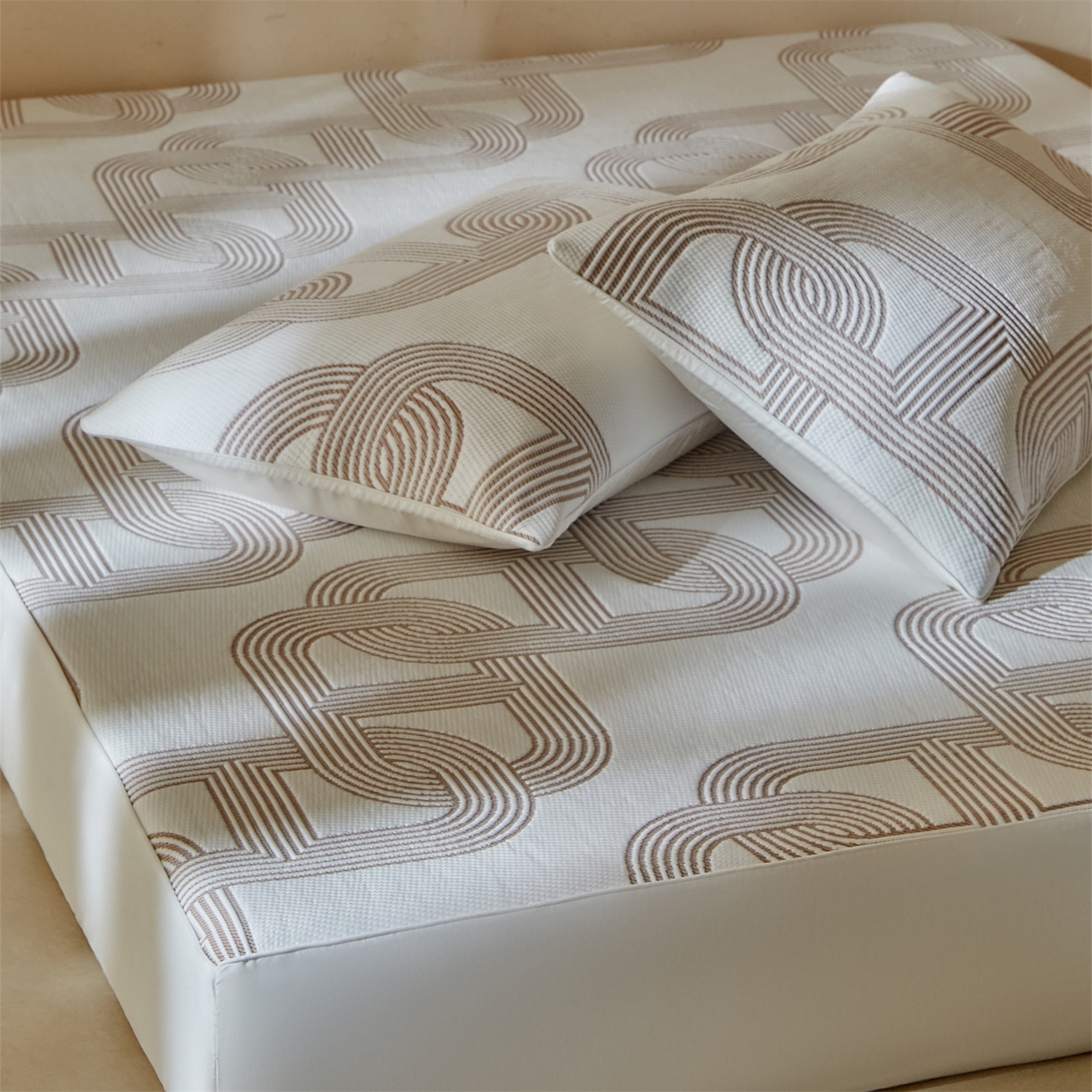 91家纺网 家纺一手货源 找家纺 【出口韩国】傲蕾AL BEDDING高分子冰丝软凉席床笠款冰丝席PE可机洗乙纶凉席久睡不升温韩国凉席