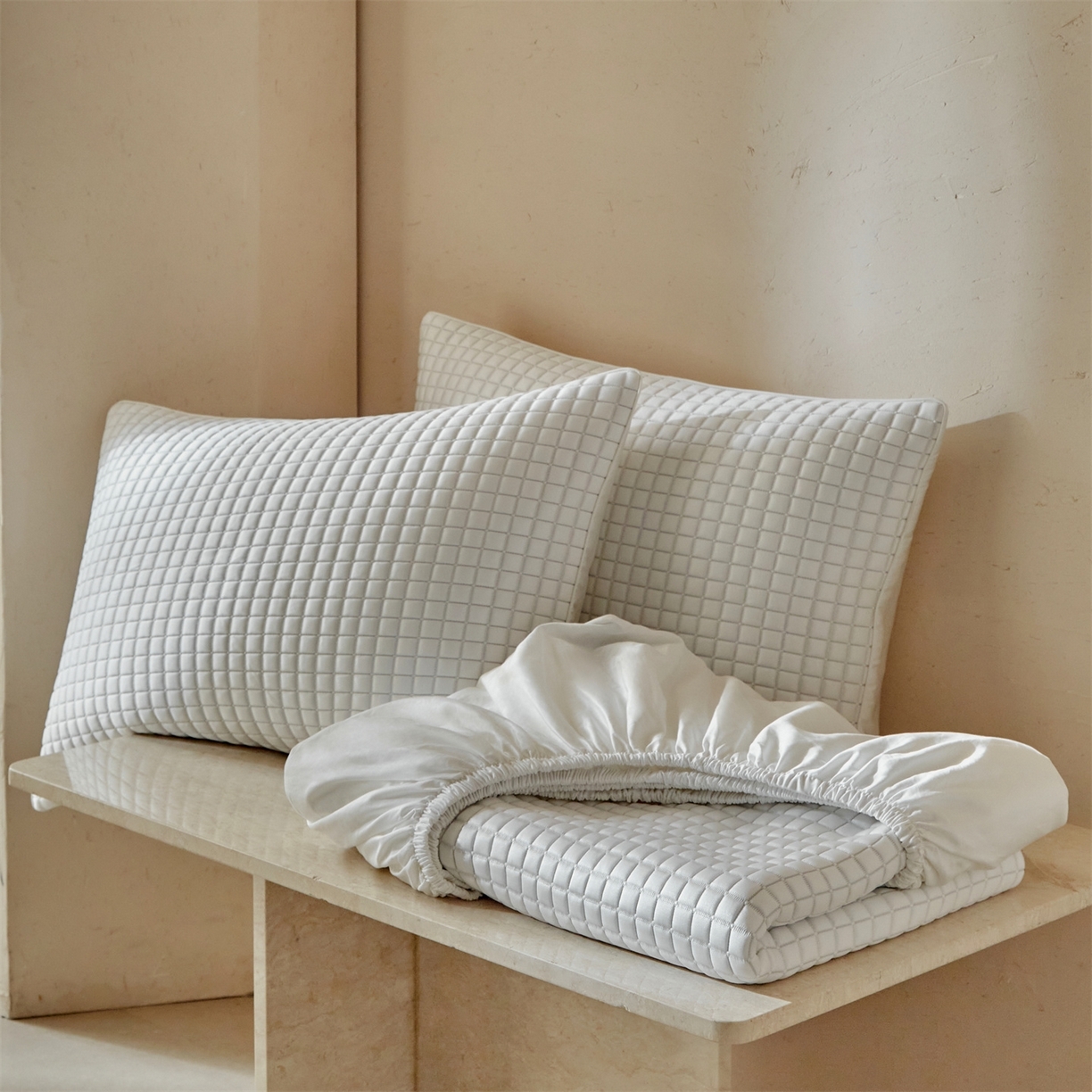 91家纺网 家纺一手货源 找家纺 【出口韩国】傲蕾AL BEDDING高分子冰丝软凉席床笠款冰丝席PE可机洗乙纶凉席久睡不升温韩国凉席