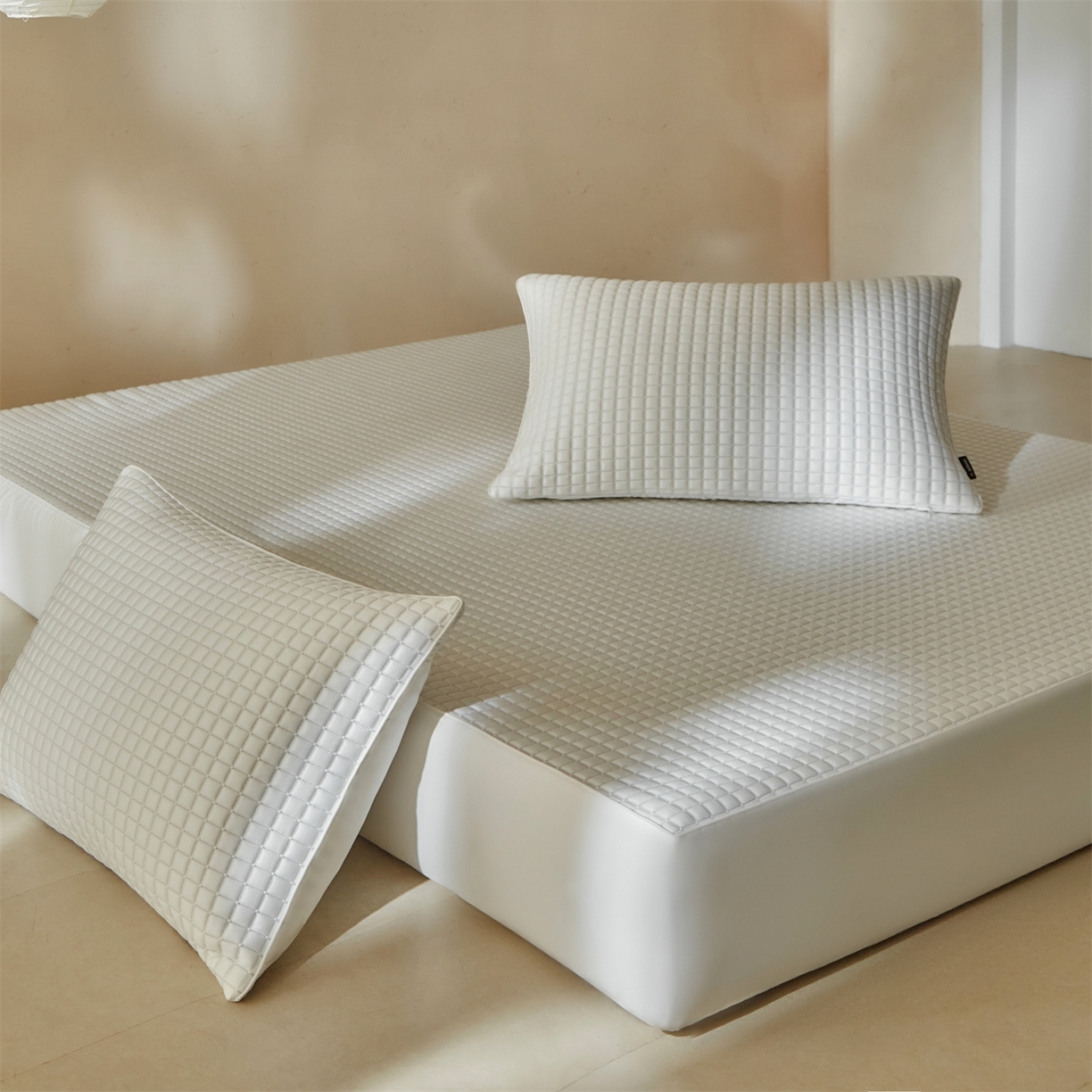 91家纺网 家纺一手货源 找家纺 【出口韩国】傲蕾AL BEDDING高分子冰丝软凉席床笠款冰丝席PE可机洗乙纶凉席久睡不升温韩国凉席