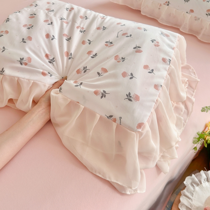 91家纺网 家纺一手货源 找家纺 （总）港岛妹妹 2026新款雪纺花边夏被夏凉被空调被