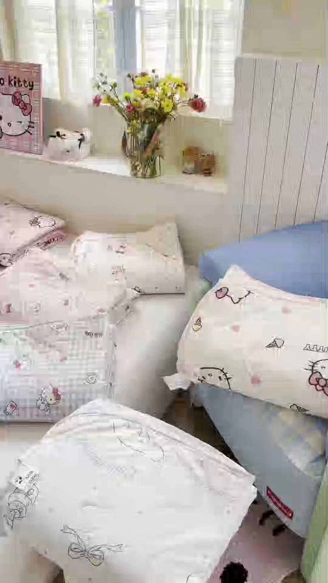 91家纺网 家纺一手货源 找家纺 桃子家居 2026新款A类三丽鸥高品质可组合凉感丝乳胶席牛奶丝针织棉软糯夏被四件套 组合图