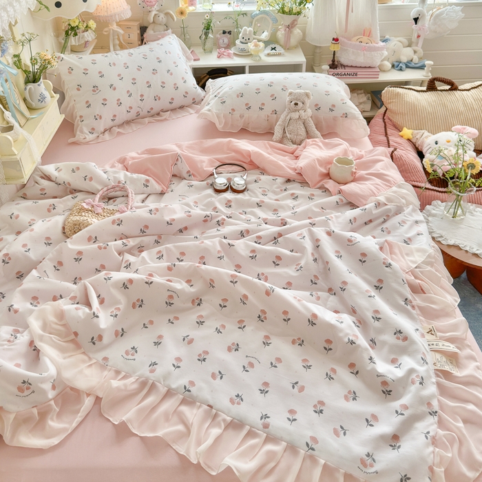 91家纺网 家纺一手货源 找家纺 （总）港岛妹妹 2026新款雪纺花边夏被夏凉被空调被