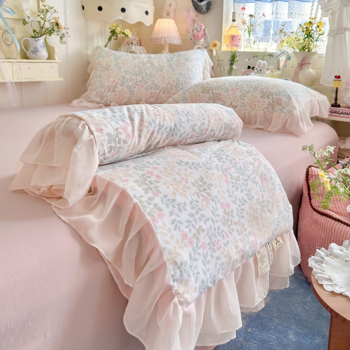 91家纺网 家纺一手货源 找家纺 （总）港岛妹妹 2026新款雪纺花边夏被夏凉被空调被