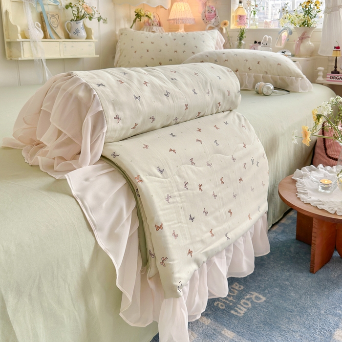 91家纺网 家纺一手货源 找家纺 （总）港岛妹妹 2026新款雪纺花边夏被夏凉被空调被