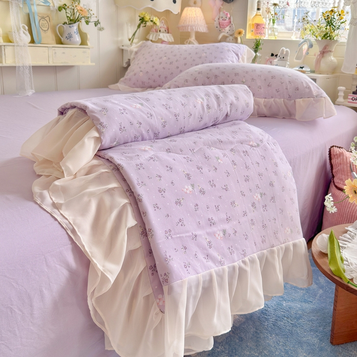 91家纺网 家纺一手货源 找家纺 （总）港岛妹妹 2026新款雪纺花边夏被夏凉被空调被