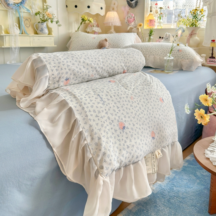 91家纺网 家纺一手货源 找家纺 （总）港岛妹妹 2026新款雪纺花边夏被夏凉被空调被