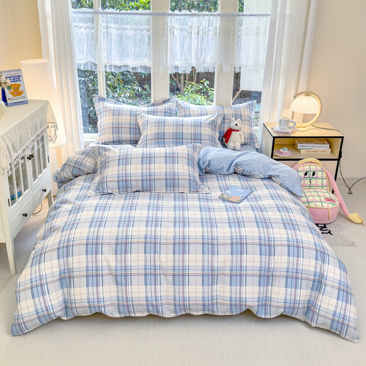 91家纺网 家纺一手货源 找家纺 （总）洺兰家居 2026新款全棉纯棉13070小清新印花四件套